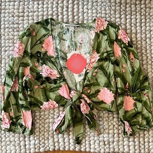 NWT Agua Bendita Cropped Tie Top